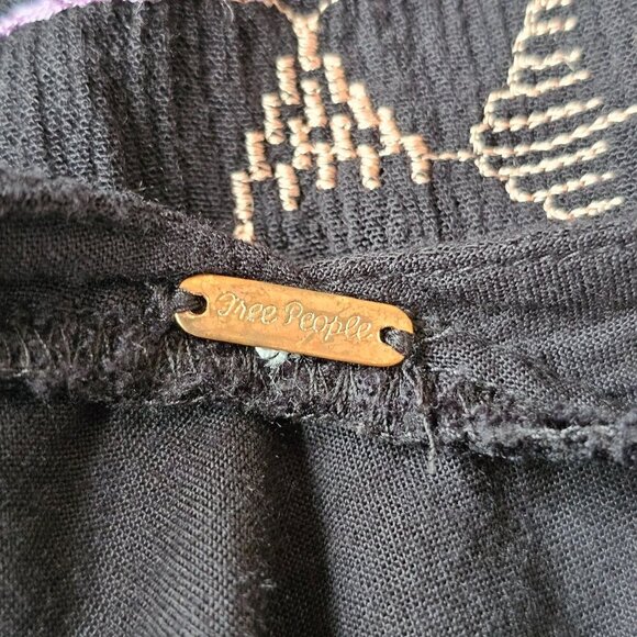 Vintage Free People Rhiannon Black Boho Tunic Mini Dress Size Small - Picture 3 of 11